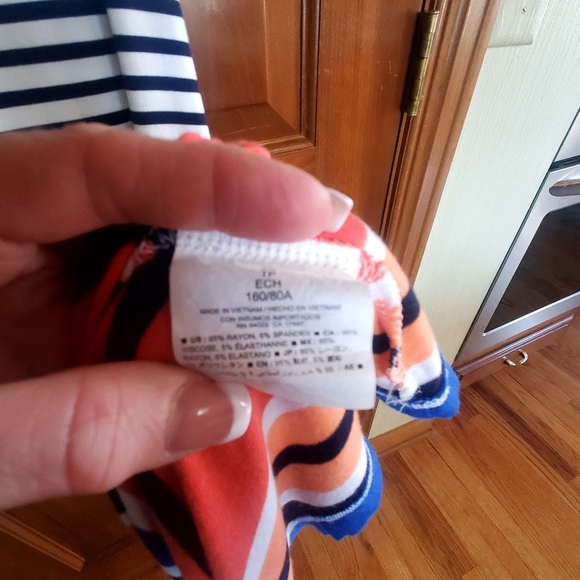 Old Navy Casual Tank Style Navy Striped Ombre Maxi Dress XS - Picture 4 of 4